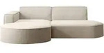 Ecksofa Designer Modena Studio Stoff Dicker Cord Poso Beige Links