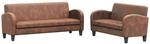 Sofa-set 2-tlg. Kunstleder In Wildleder-optik Braun Vidaxl