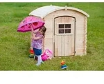 Timbela Kinderspielhaus Aus Holz Ohne B&ouml;den - Spielhaus Im Freien F&uuml;r Kinder -