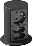 Bachmann - Steckdosenelement Elevator 1 X Schuko.- 2x Eurosteckdose, Schwarz