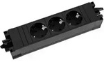 Bachmann Step Base Steckdosenleiste 3 Steckdosen Schwarz