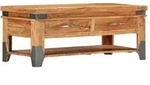 Vidaxl Couchtisch 110x52x45 Cm Massivholz Akazie