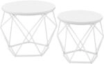 Set Aus Zwei Wei&szlig;en Couchtischen