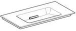 Geberit One M&ouml;belwaschtisch Abgang Horizontal, 90x13x47,5cm,