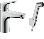 Focus E2 - Waschtischarmatur 100, Mit Handbrause Bidette, Chrom 31927000 -...