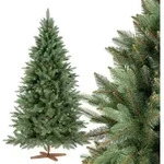 Fairytrees - K&uuml;nstlicher Weihnachtsbaum Nordmanntanne Premium, Mit Braunem Stamm Und