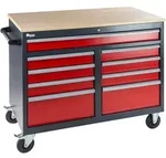 Dema - Mobile Werkbank Daniel 126x61x93cm 9 Schubladen Werkzeugwagen Werktisch Leer