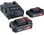 Akku Starter Set P-set 22 Q Power , 2 Akkus 18 V 2,5 Ah, 1 Ladeger&auml;t 18 V (491357)