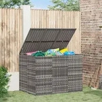 Garten-kissenbox Pe Rattan 145x100x103 Cm Grau - Vidaxl