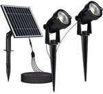 V-tac Vt-11031 Led-strahler Mit Erdspie&szlig;, Gartenlampe Mit Solarpanel, 2 St&uuml;ck...