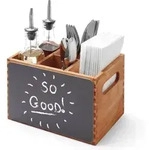 Holzbox F&uuml;r Speisekarten, Besteck, Gew&uuml;rze Und Schreibtafeln - Hendi 664148