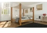 Sam Outillage - Himmelbett 180x200 Cm Massivholzbett Inkl. Himmel Akazie Bella