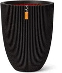 Vase Groove Elegant 34x46 Cm Schwarz Capi