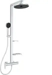 Alu+ - Duschset Mit Armatur, Durchmesser 26 Cm, 2 Strahlarten, Silber Bd584si - Ideal