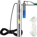 3' Tiefbrunnenpumpe 550w Brunnenpumpe Max. Durchfluss 35l/min Tauchpumpe Max.