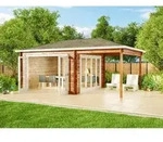 Gartenhaus Sunshine Iso Mit Schleppdach Gartenhaus Aus Holz, Holzhaus Mit 40 Mm