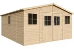 Holz Gartenschuppen - Abstellkammer Mit Fenstern - H246 X 418 X 522 Cm/ 20 M&sup2;