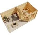 5-eck Gartenhaus Mosel Gartenhaus Aus Holz In Pinie, Holzhaus Mit 28 Mm Wandst&auml;rke