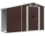 Ger&auml;tehaus Braun 277x93x179 Cm Verzinkter Stahl - Vidaxl