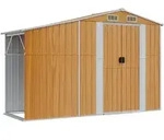 Ger&auml;tehaus Braun 277x93x179 Cm Verzinkter Stahl - Vidaxl