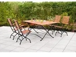 Schlossgarten Set 5tlg 4 Sessel Klapptisch 160x90cm