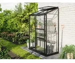 Vitavia - Anlehn-gew&auml;chshaus 'ida 900', Schwarz, 0,9 M2, 3 Mm Esg