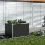 Kgt - Aluminium-hochbeet '130', Silber, 1,21 X 0,91 X 0,77 M (l X B X H)