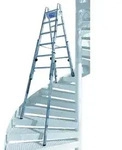 Iller Treppenhausleiter Multilift Aluminium Blank 2x7 Sprossen