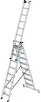 G&uuml;nzburger Steigtechnik - Stufen-mehrzweckleiter 3tlg. Mit Nivello-traverse 3 X 8
