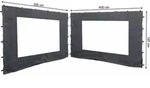 2 Seitenteile Mit Pe Fenster 300/400x197cm F&uuml;r Rank Pavillon 3x4m Seitenwand