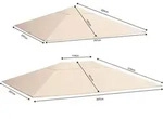 Ersatzdach F&uuml;r Garten Pavillon 3x3m Grau Ral 7012 Pavillondach Ersatzbezug