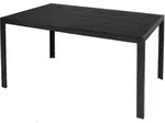 Mojawo - Alu Polywood Gartentisch Anthrazit/schwarz 125x70x74cm-mmc372234-neu