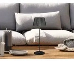 Akku Led Tischleuchte Suarez Kabellos F&uuml;r Innen & Au&szlig;en, Schwarz - H&ouml;he 39cm