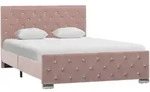 Bettgestell Rosa Samt 120x200 Cm Vidaxl