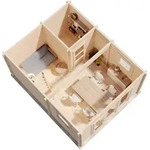 Alpholz Garten-und Freizeithaus Manhattan Blockhaus Aus Holz, Holzhaus Mit 70 Mm