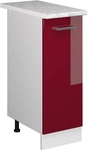 Vicco - Apothekerschrank R-line, Bordeaux Hochglanz, 30 Cm , Ap Marmor