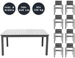 Garten-sitzgruppe Ausziehbar Casa Madera - 160/240 X 100 Cm 8 St&uuml;hle Menge 9 Tlg.