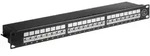 Cat 6a 19-zoll (48,3 Cm) Patch Panel, 24 Port, (1 He), Stp Geschirmt, Schwarz.