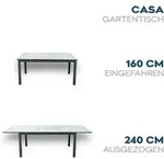 Garten-sitzgruppe Ausziehbar Casa Madera - 160/240 X 100 Cm Menge 1 Tlg. Gartentisch