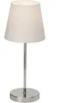 Lampe Kasha Tischleuchte Touchschalter Chrom/wei&szlig; 1x D45, E14, 40w, Geeignet F&uuml;r