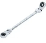 Bgs Technic - Doppel-ratschen-ringschl&uuml;ssel Abwinkelbar Mit E-profil Ringk&ouml;pfen Sw