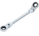 Bgs Technic - Doppel-ratschen-ringschl&uuml;ssel Abwinkelbar Mit E-profil Ringk&ouml;pfen Sw