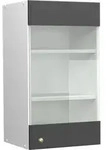 Vicco - K&uuml;chenglasschrank Fame-line, Anthrazit-gold, 40 Cm