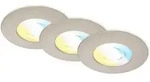 Cts Led Recessed Spots, Set Of 3, Matt-nickel, 3xl