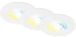 Cts Led Recessed Spots, Set Of 3, White, 3xled-pla