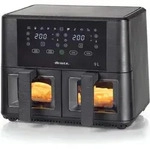Ariete 4631 Doppel-hei&szlig;luftfritteuse, 9 L, 2400 W, Schwarz