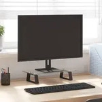Monitorst&auml;nder Schwarz 40x20x8 Cm Hartglas Und Metall Vidaxl