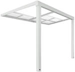 Terrassen&uuml;berdachung Solis Deluxe Farbe: Wei&szlig;, Gr&ouml;&szlig;e: 290 X 295 X 233 / 272 Cm