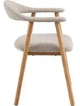 Addi Esszimmerstuhl Mit Armlehnen Boucl&eacute; Beige.