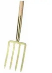 Spaten Spatengabel Mit Stiel Gold Mit 4 Bajonettzinken - Ideal